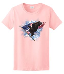 Patriotic Flying Eagle Ladies Tee