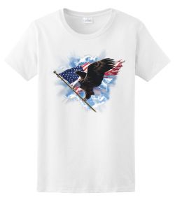 Patriotic Flying Eagle Ladies Tee