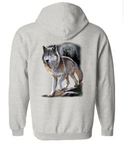 Wolf Alert Zip Up Hooded Sweatshirt