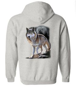 Wolf Alert Zip Up Hooded Sweatshirt