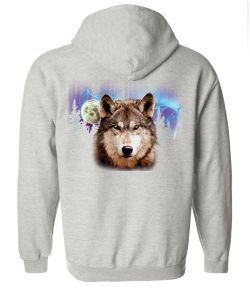 Wolf Lightning Zip Up Hooded Sweatshirt