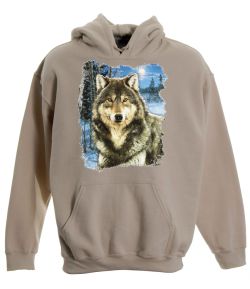 WInter Wolf Pullover Hooded Sweatshirt