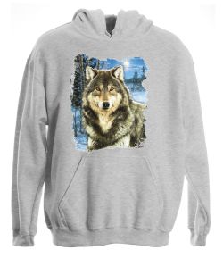 WInter Wolf Pullover Hooded Sweatshirt