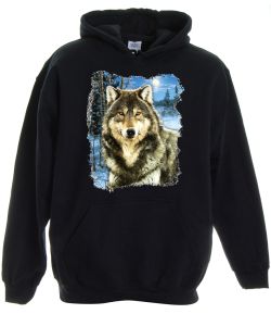 WInter Wolf Pullover Hooded Sweatshirt