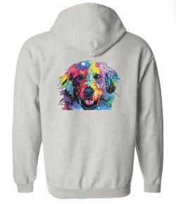 Golden Retriever by Russo Zip Up Hooded Sweatshirt
