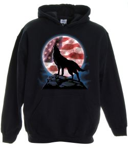 American Howl Wolf Pullover Hooded Sweatshirt