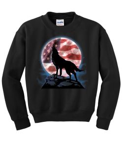 American Howl Wolf Crew Neck Sweatshirt - MENS Sizing