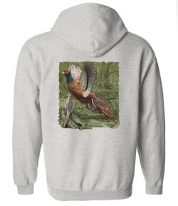 Ring Necked Pheasant Zip Up Hooded Sweatshirt