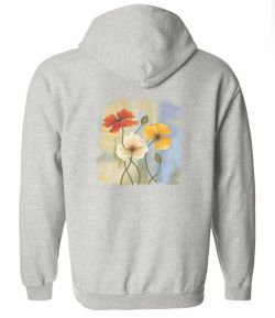 Delightful Splendor Floral Zip Up Hooded Sweatshirt