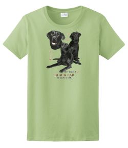 Black Lab Collage Ladies Tee