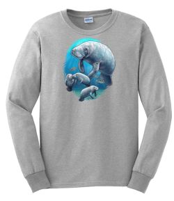 Manatee and Babies Long Sleeve T-Shirt