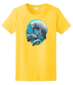 Manatee and Babies Ladies Tee