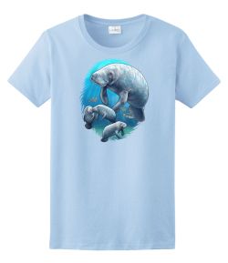Manatee and Babies Ladies Tee