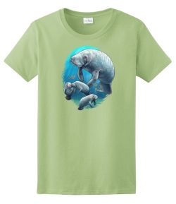 Manatee and Babies Ladies Tee