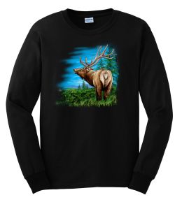 Elk Looking Left Long Sleeve T-Shirt