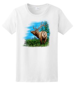 Elk Looking Left 50/50 Tee