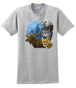 Moose, Eagle, Wolf, Bobcat T-Shirt
