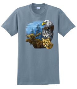 Moose, Eagle, Wolf, Bobcat T-Shirt