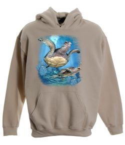 2 Sea Turtles Pullover Hooded Sweatshirt
