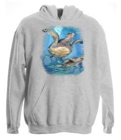 2 Sea Turtles Pullover Hooded Sweatshirt