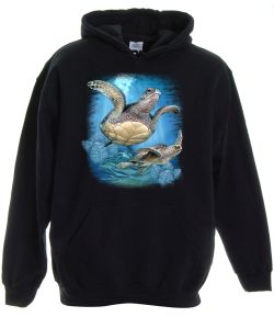 2 Sea Turtles Pullover Hooded Sweatshirt