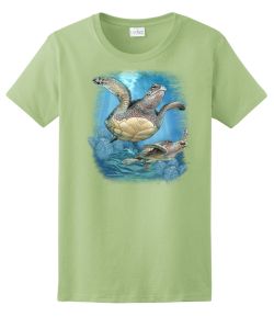 2 Sea Turtles Ladies Tee