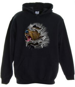 Bear Ripping Pullover Hooded Sweatshirt