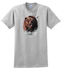 Growling Grizzly in Water T-Shirt