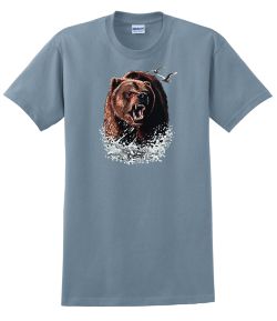 Growling Grizzly in Water T-Shirt