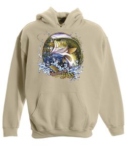 Large Mouth Bass Pullover Hooded Sweatshirt