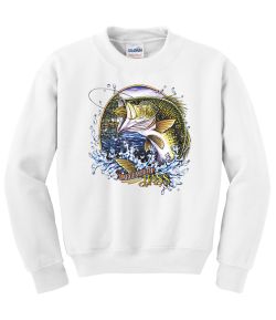 Large Mouth Bass Crew Neck Sweatshirt