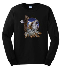 Wolf and Eagle Long Sleeve T-Shirt