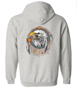 Dreamcatcher Eagle Zip Up Hooded Sweatshirt