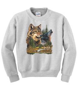 Gray Wolves Crew Neck Sweatshirt