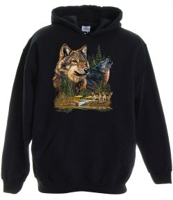 Gray Wolves Pullover Hooded Sweatshirt
