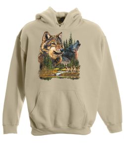 Gray Wolves Pullover Hooded Sweatshirt