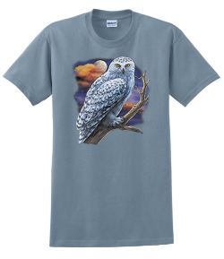 Snowy Owl on Branch T-Shirt