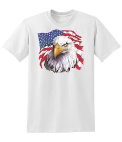 Eagle with Flag 50/50 Tee