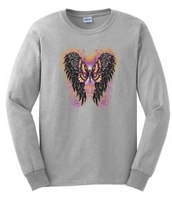 Wings and Butterfly Long Sleeve T-Shirt