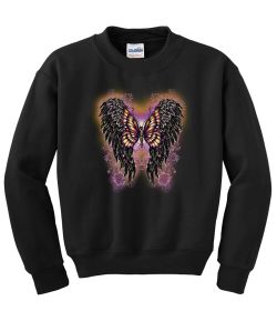 Wings and Butterfly Crew Neck Sweatshirt
