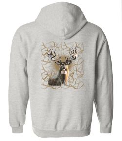 Wild Life Night Buck Zip Up Hooded Sweatshirt