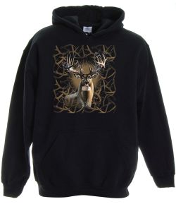 Wild Life Night Buck Pullover Hooded Sweatshirt