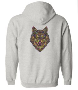 Multicolor Wolf Zip...