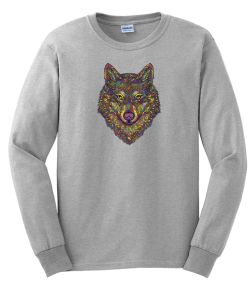 Multicolor Wolf Long Sleeve T-Shirt
