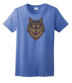 Multicolor Wolf Ladies Tee