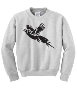 Pheasant in Flight Crew Neck Sweatshirt