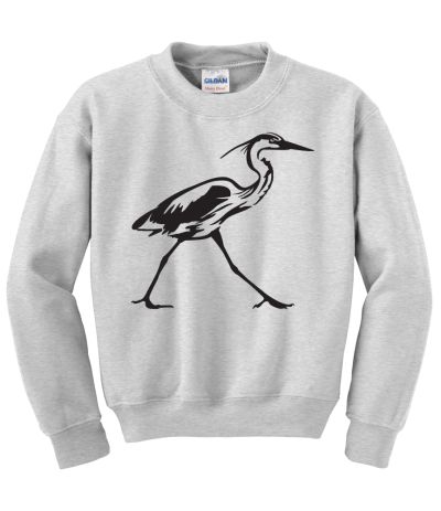 Great Heron Crew Neck Sweatshirt