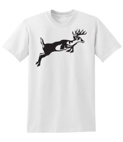 Leaping Whitetail Deer 50/50 Tee