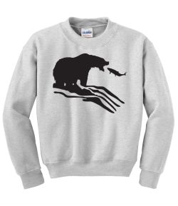 Fishing Grizzly Crew Neck Sweatshirt - MENS Sizing