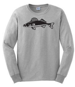 Detailed Walleye Long Sleeve T-Shirt